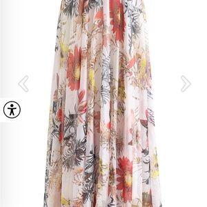 Chicwish Floral Maxi Skirt in Red and Yellow